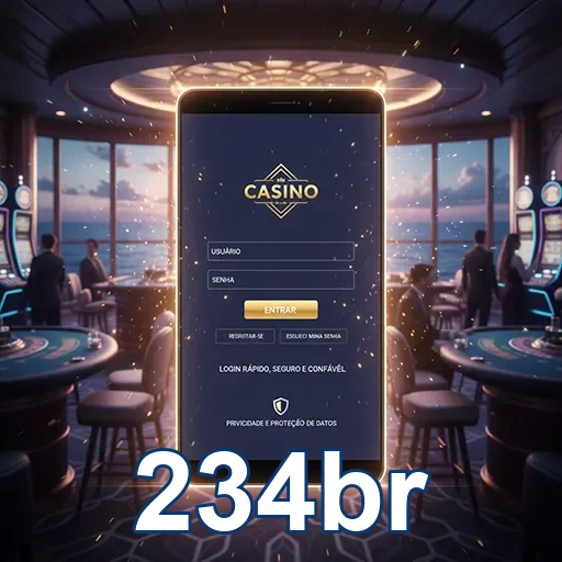 Interface de login do cassino 234br, fácil e intuitiva para acessar jogos online.