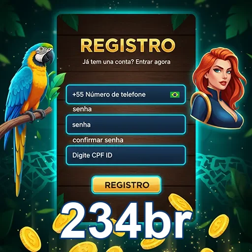 Cadastro para registro VIP no site 234br, com destaque para benefícios exclusivos.